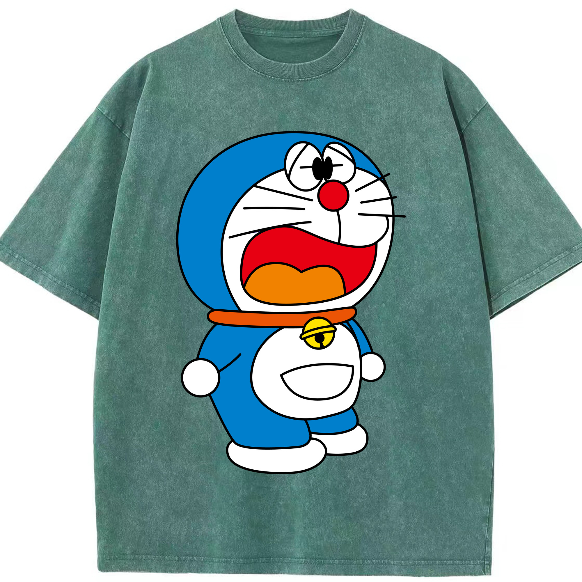 （画像用） ドラえもん Doraemon 綿100% ヴィンテージ風 半袖Tシャツ（フロントプリント）
